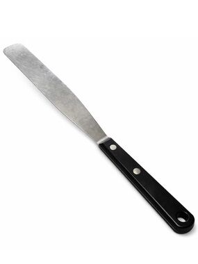 Vintage Flint Arrowhead Cake Icing Spatula Stainless Steel Black Handle USA